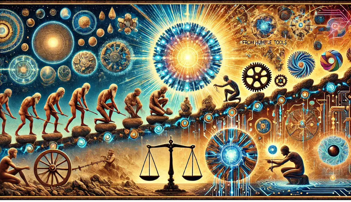 Humble stewards of the future - human hands shaping AI with care