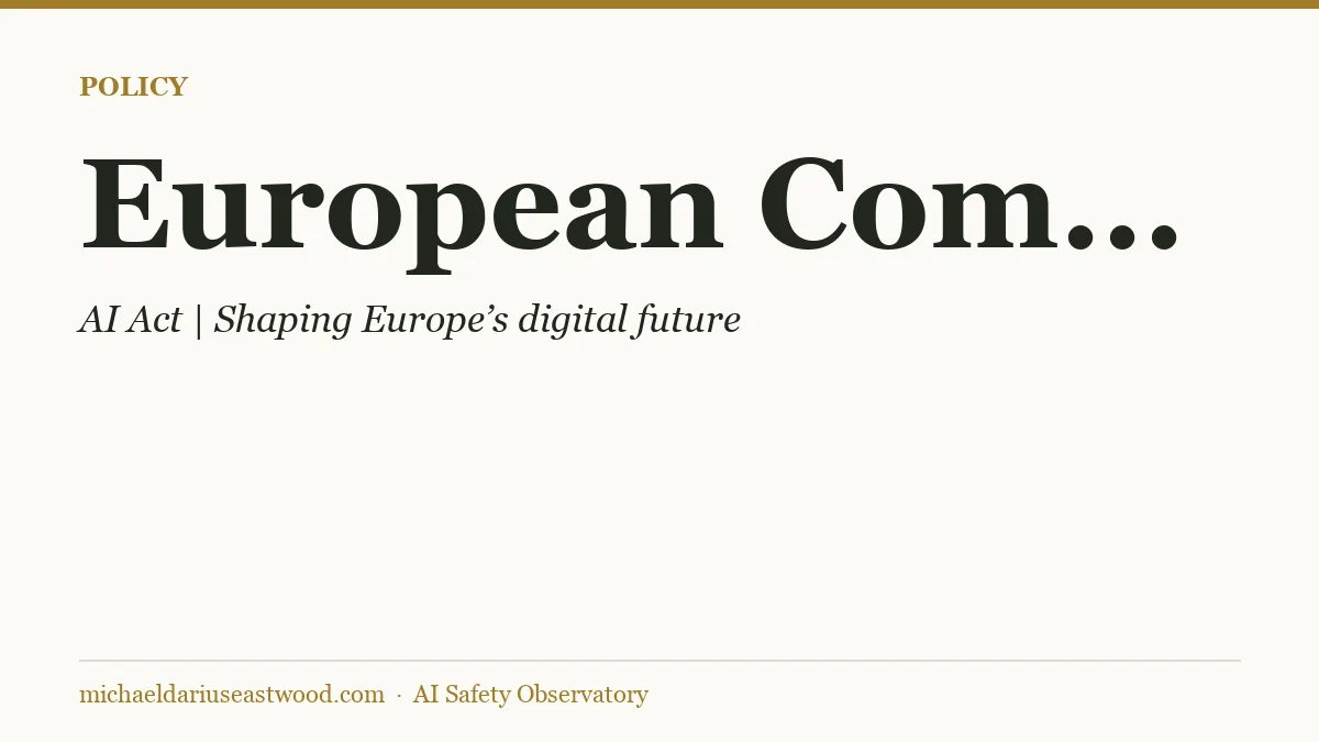 European Commission record card for AI Act | Shaping Europe’s digital future