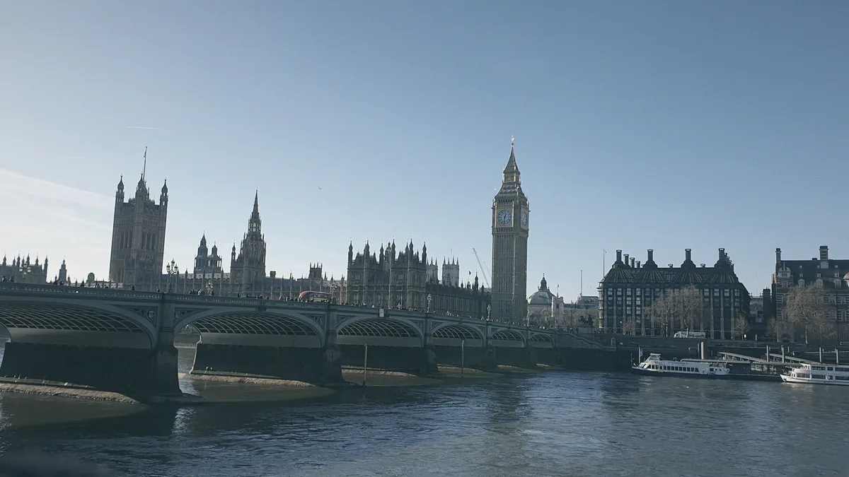 Westminster Bridge and the Houses of Parliament, London