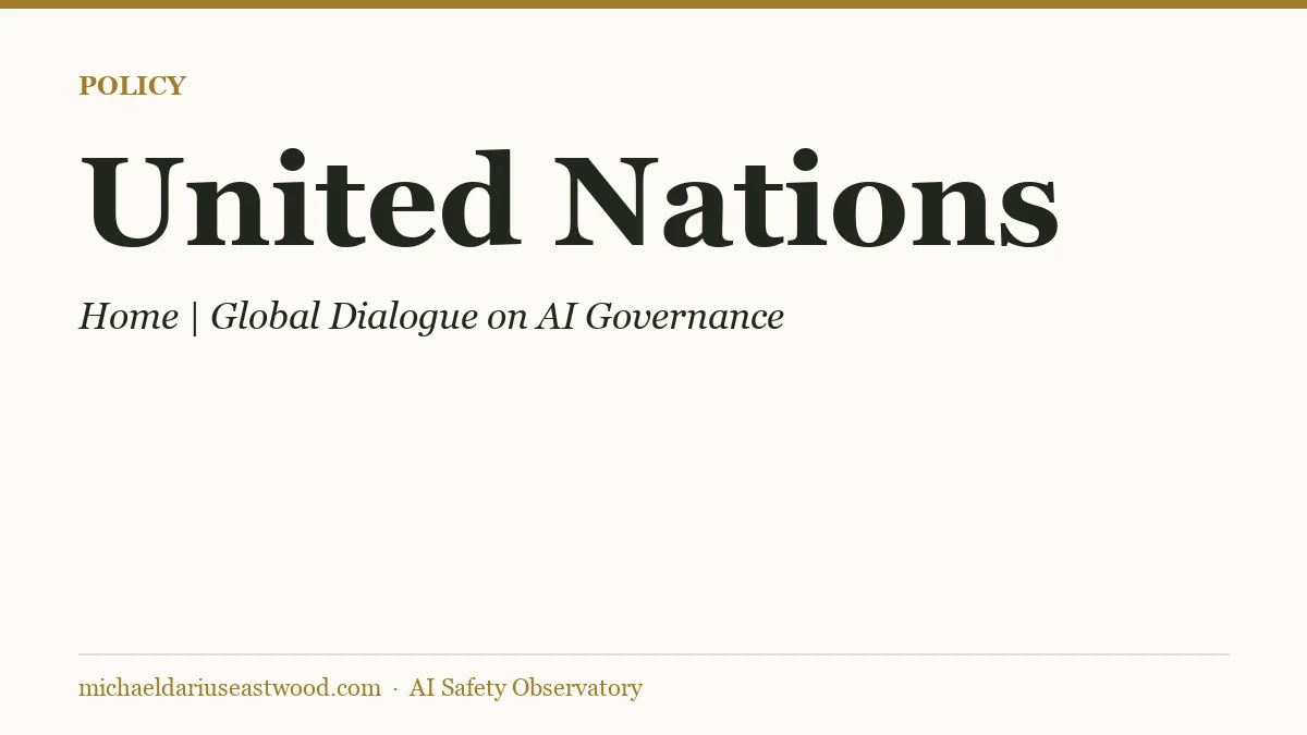 United Nations record card for Home | Global Dialogue on AI Governance