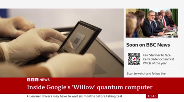 BBC News broadcast showing Hartmut Neven